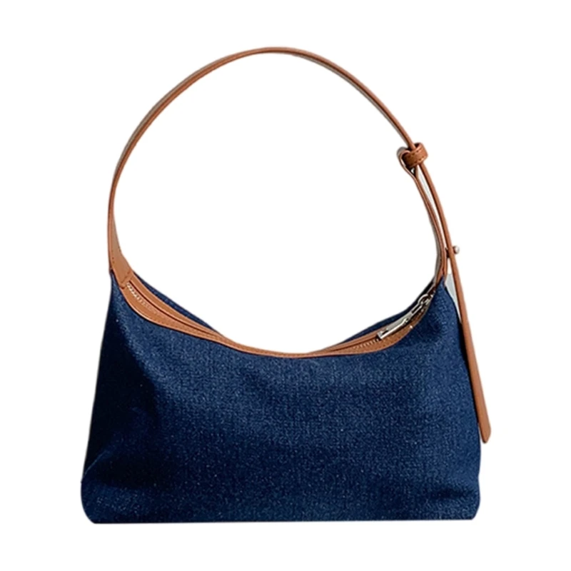 Denims Armpit Bag Aesthetic Shoulder Bag Fashion Shopping Dating Bag Korean Casual Underarm Bag for Women Girls
