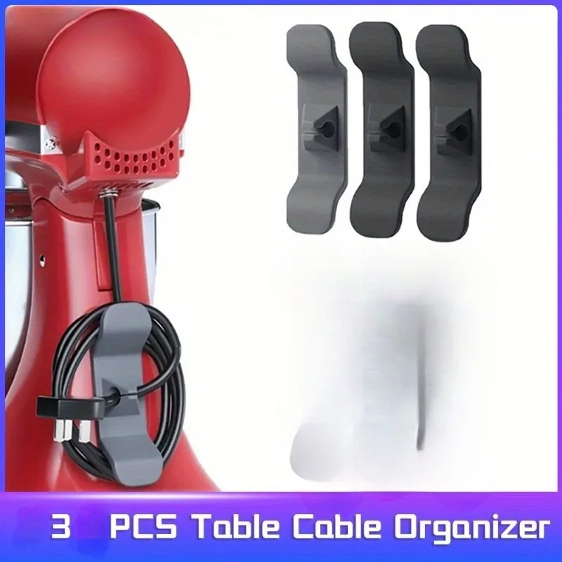 3pcs Cable Organizer Winder Cable Clips Table Cable Management Adjustable Cord Holder Cable Manager Fixed Clamp Wire Winder