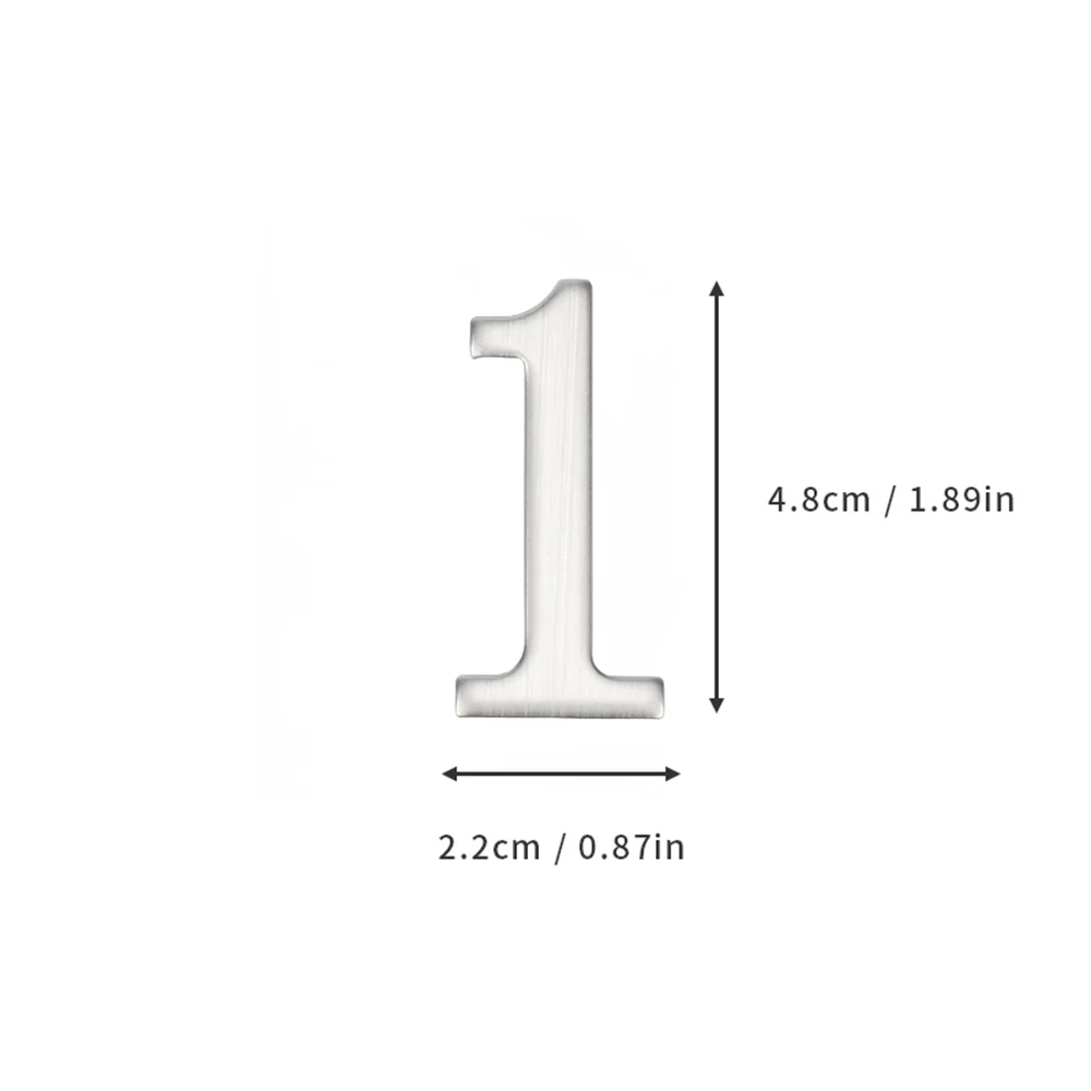 Número De Puerta De Acero Inoxidable Con Adhivo De Rpaldo, Número De Casa De 5x3cm, Número De Puerta De Apartamento Para Etiqueta De Buzón De Casa De Hotel Al Aire Libre