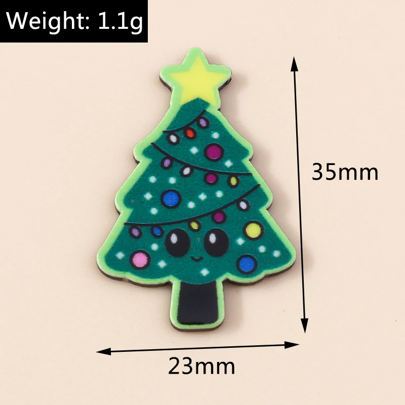 Leslie Mix 10/20/30 Stück neue Frohe Weihnachten Charms Harz Flatback Cabochons für DIY Schmuckherstellung Ohrringe Halskette Zubehör – Detail 28