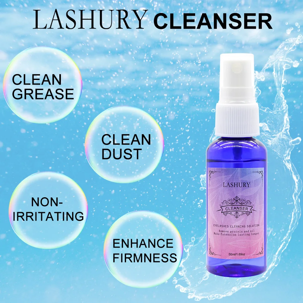 50ml Makeup Cleanser Eyelashes Extension False Eyelash Cleaning Liquid Clean Spray Grafting Cleaner Primer Grafted