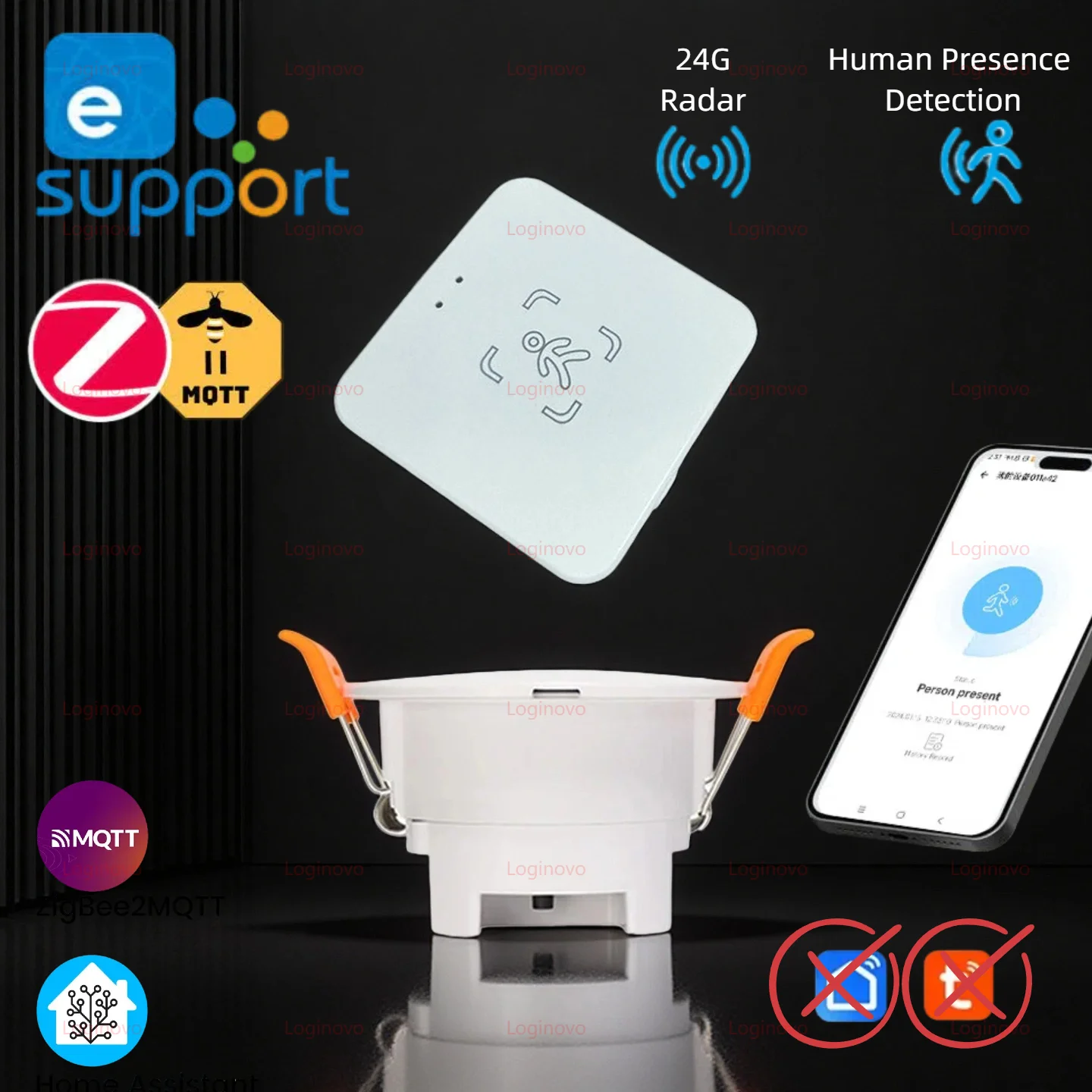 เซ็นเซอร์ตรวจจับความเคลื่อนไหว Zigbee 24G เรดาร์ตรวจจับความเคลื่อนไหวอัจฉริยะ สำหรับ Zigbee 2mqtt Home Assistant เชื่อมต่อแอป Ewelink ควบคุมการเชื่อมโยงฉาก 1