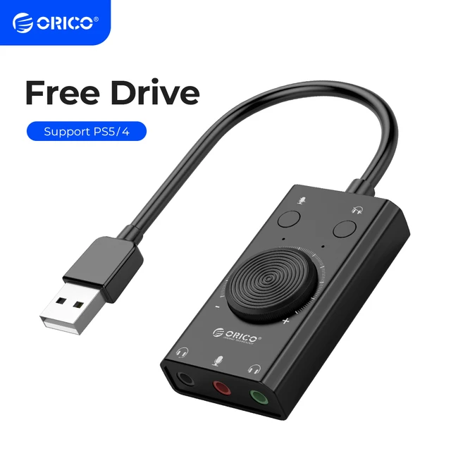  Tarjeta de sonido USB externa - Tarjeta de sonido estéreo para  computadora portátil PC  Tarjeta de sonido USB Micrófono Altavoz Auricular  Adaptador de interfaz de audio Unidad gratuita para computadora