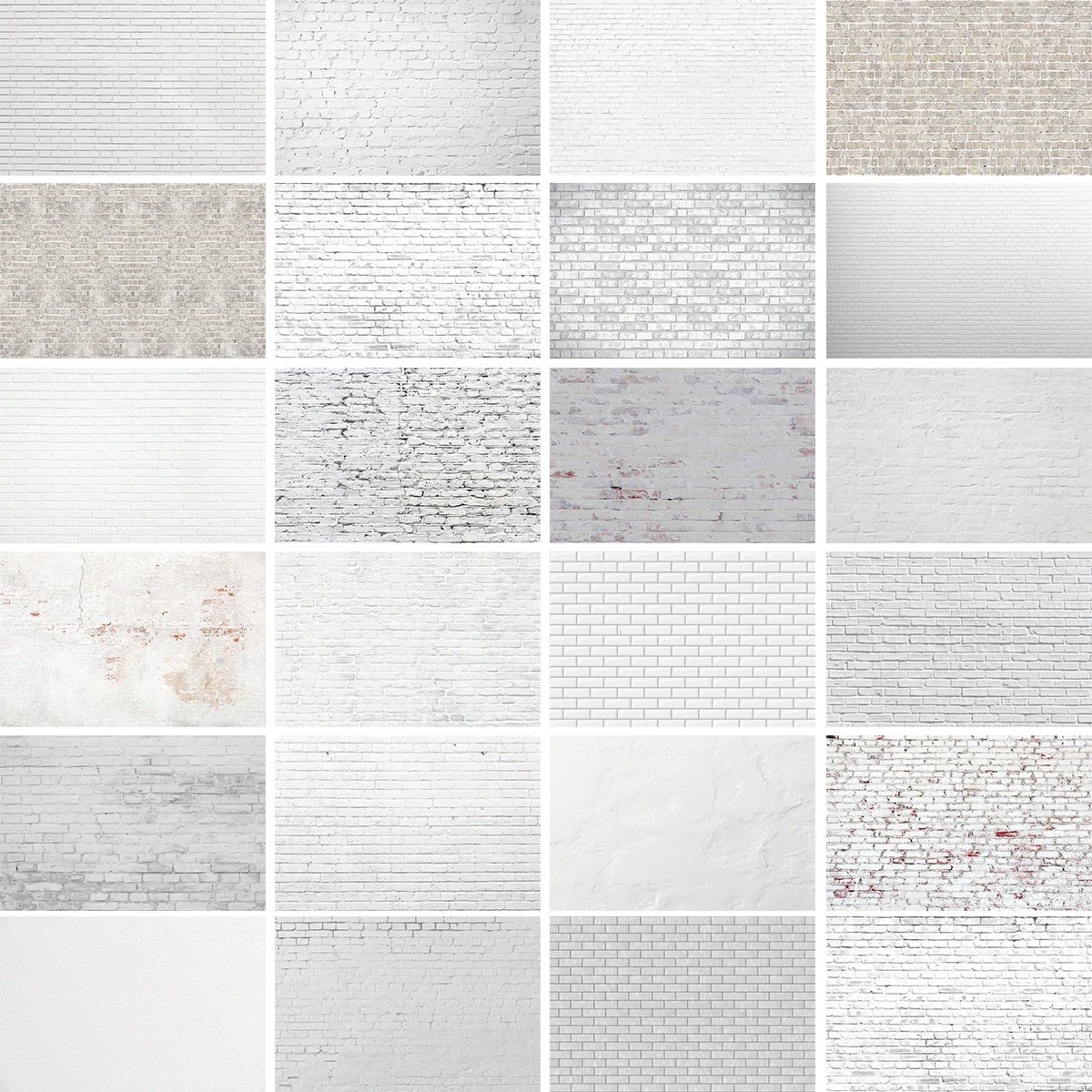 White Brick Wall Backdrops Old Bricked Brick-wall Wallpaper Kids Pregant Portrait Adult Birthday Decor Photography Background photo backdrop photo wallpaper