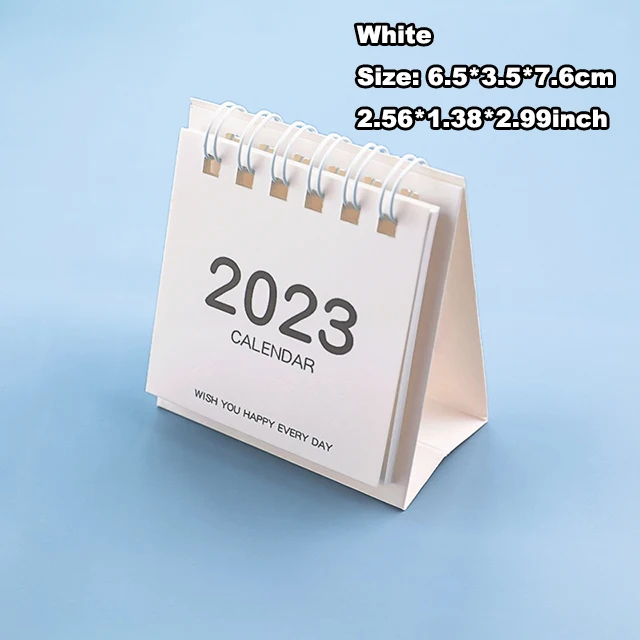 Calendrier de Bureau 2022 2 pcs Calendriers en papier pratiques pliant mini  calendriers à la maison Ornement à la maison durable et pratique à