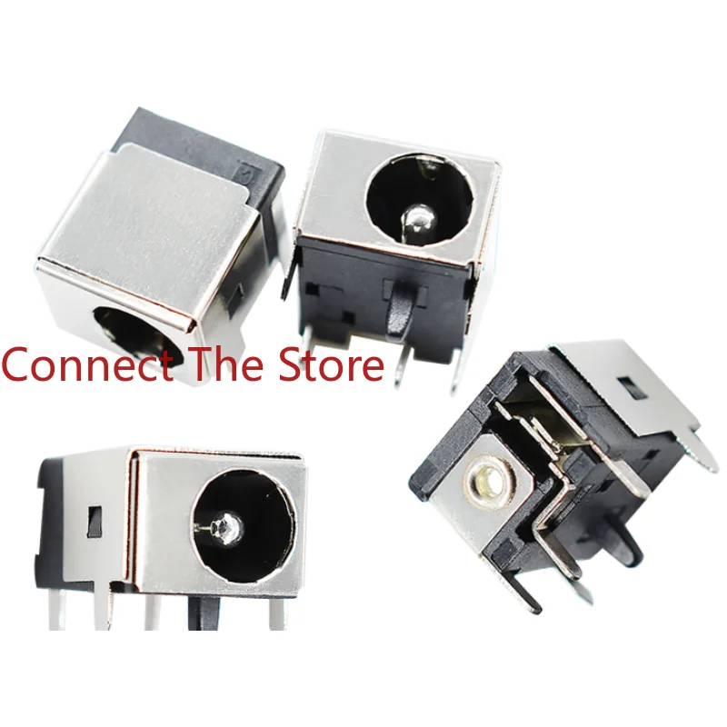 

10PCS DC044F Power Socket Female Base High Current Charging Metal Shell Temperature Connector 5-pin DC5521