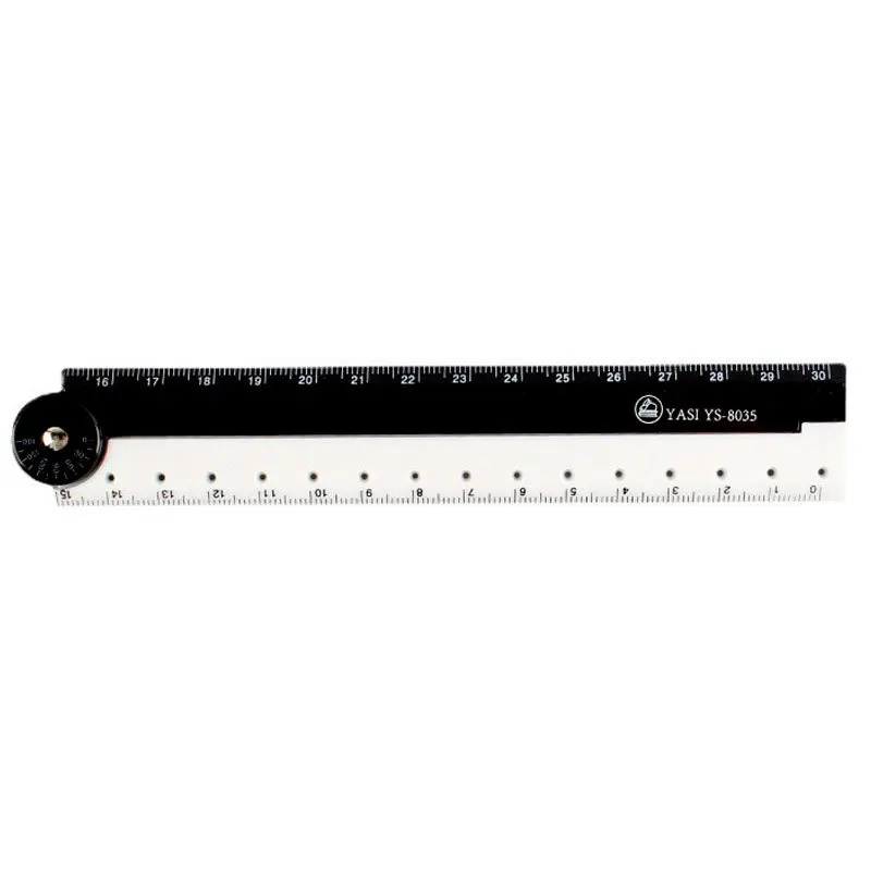 Folding Ruler 1pcs Art Black and White Simple Graphic Student Learning Supplies Creative Stationery