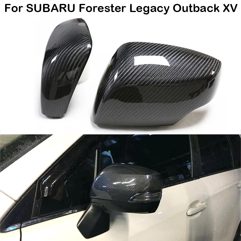 

Real Carbon Fiber Car Wing Door Side Mirror Cover Outside Rearview Mirror Cap For Subaru Forester 13-18 SH LEGACY 12-17