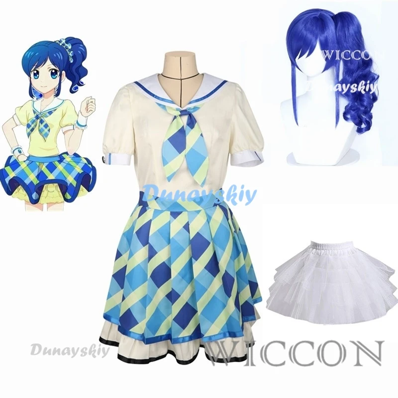 

Kiriya Aoi Косплей Аниме Aikatsu! Косплей Костюм парик женский милый Kiriya Aoi Косплей Униформа Хэллоуин Aikatsu
