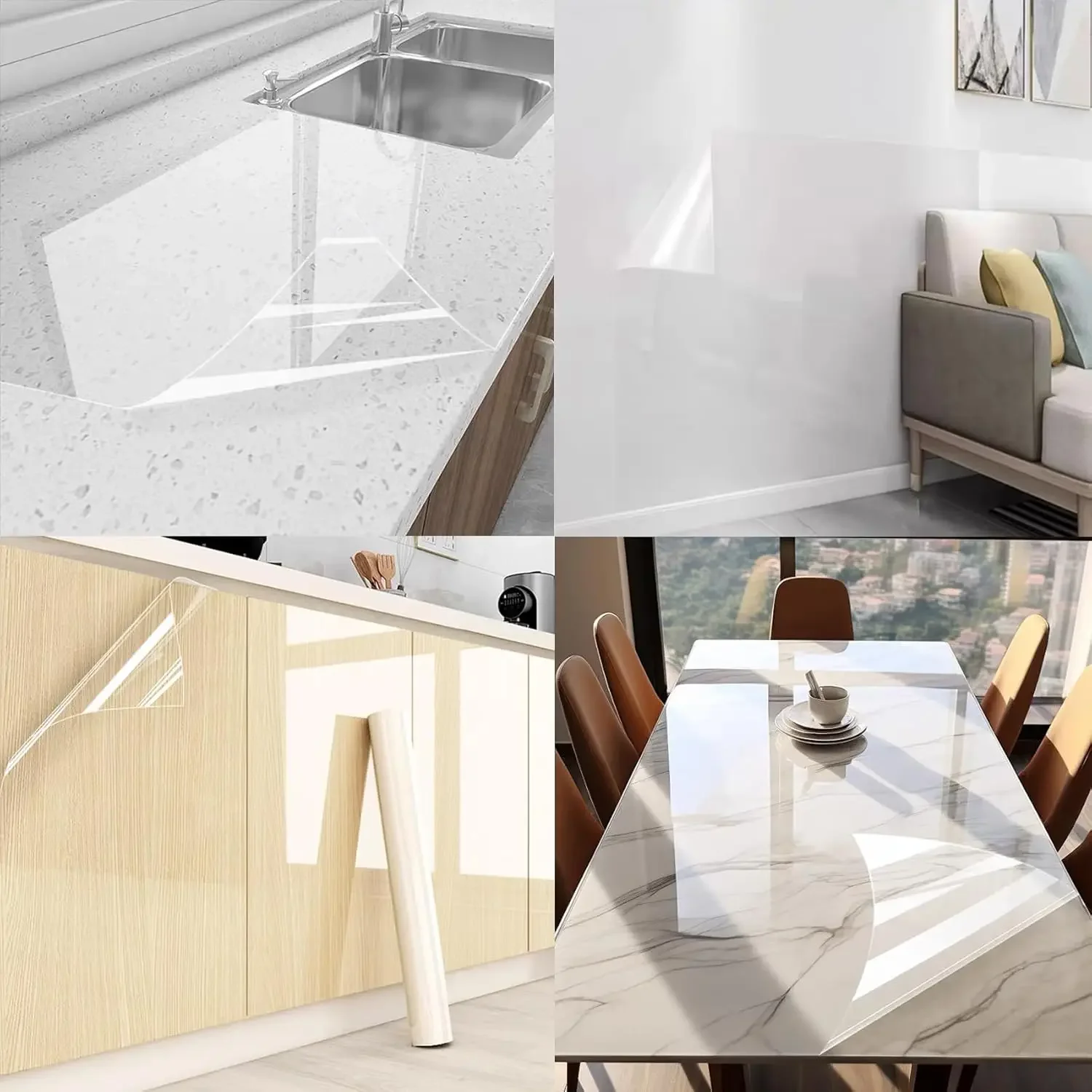 Película Protectora De Pared Transparente - 30cm X 15m, Adhesión Estática, Impermeable, Ideal Para Cocina, Azulejos Y Vidrio