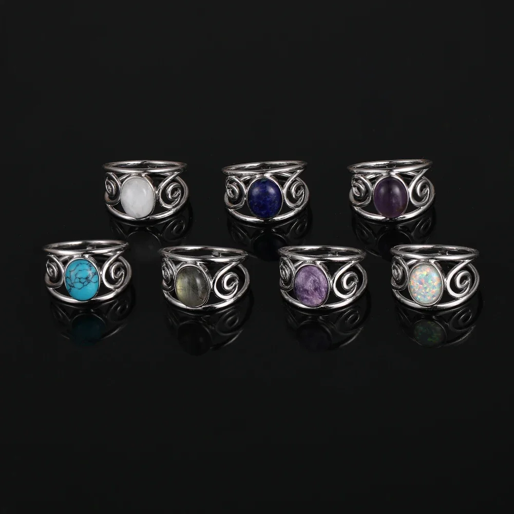 Elegant Green Jade Gemstone Silver Ring - Vintage Style Women's Fine Jewelry