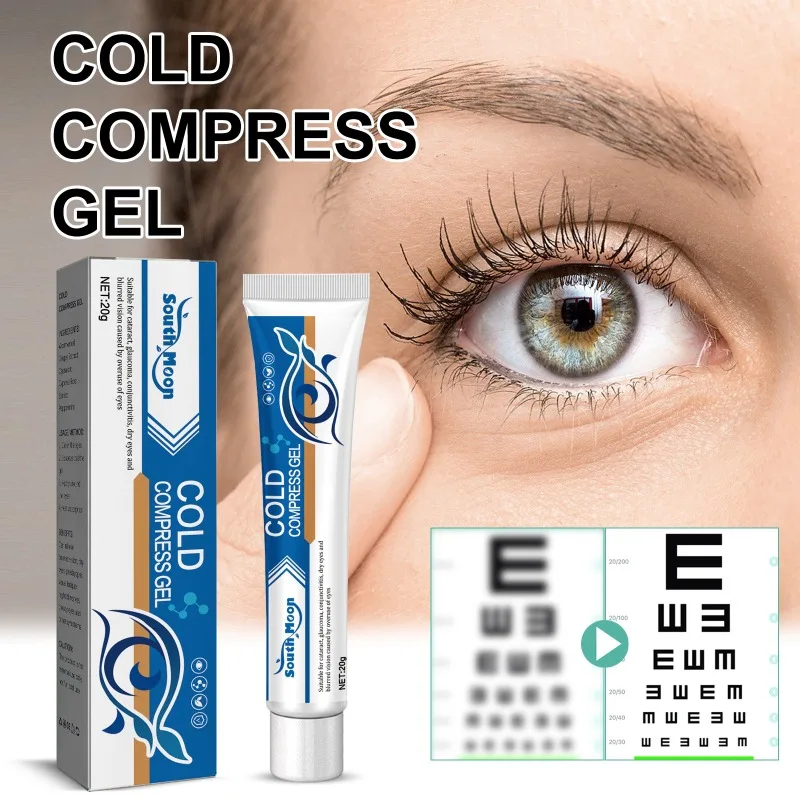 Eyes Cold Compress Gel Relieves Fatigue Remove Red Eyes Blood Dry and Blurry Apply Care Gel and Sterilize Moisturize Care eye cream