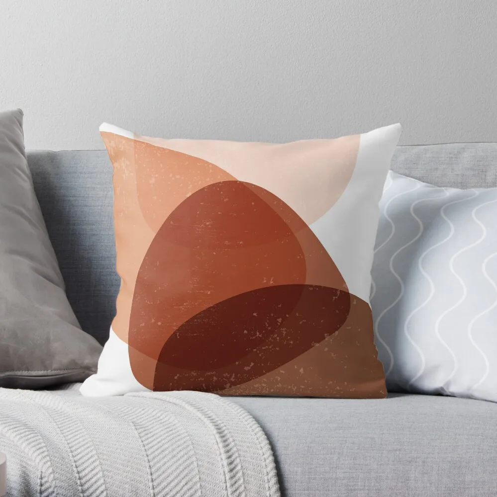 Terracotta Abstract 70 - Modern, Contemporary Art - Abstract Organic Shapes  - Minimal - Brown Throw Pillow Luxury Sofa Cushions - AliExpress