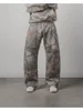 Pure Cotton Material Camouflage Jogger Sweat Pants Mens Embroidered Pattern High Street Casual Pant Oversized Loose Pants Women 5