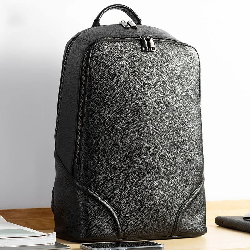 Cowhide Genuine Leather Backpack Men Travel Bags High Quality Laptop Backpack Male Shool Bags For Teenager Boys School Backpacks