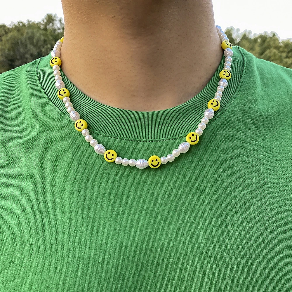 Set di gioielli con volto sorridente di perle - Confezione