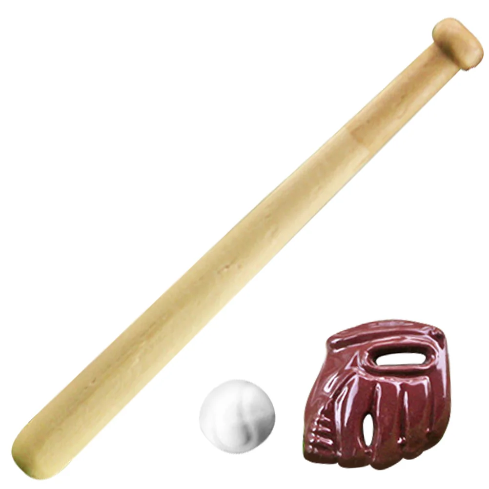Mini Gloves Decor Figurines Baseballs Miniature Dollhouse Sports Bat