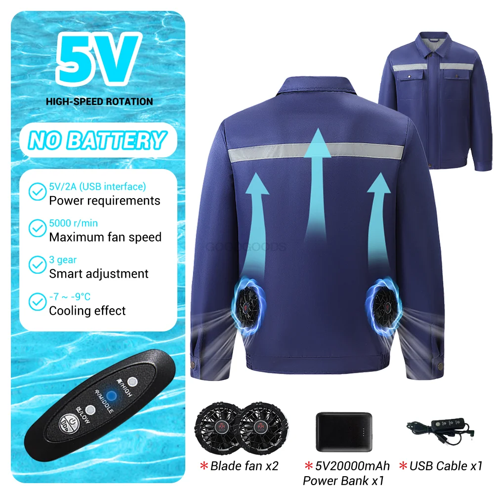 SummerCoolingFanJacketOutdoorCoolingFanClothesAirConditioning