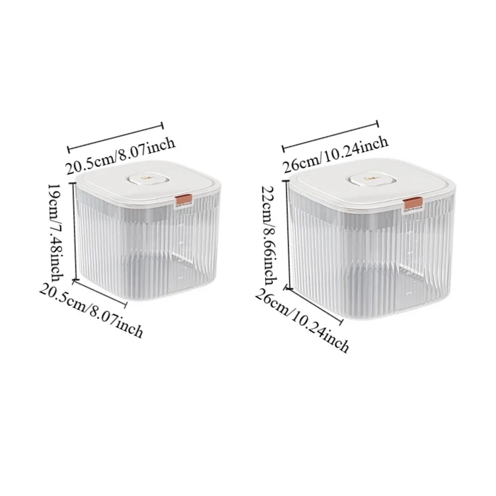 Flip Cover Dog Food Storage Container Sealed Transparent Cat Dry Food Box Plastic Large Capacity Pet Food Storage Barrel