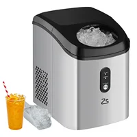 Countertop Ice Maker with Soft Chewable Ice, Portable Ice Maker with Self-Cleaning, 33Lbs/24Hrs, One-Key Operation 1