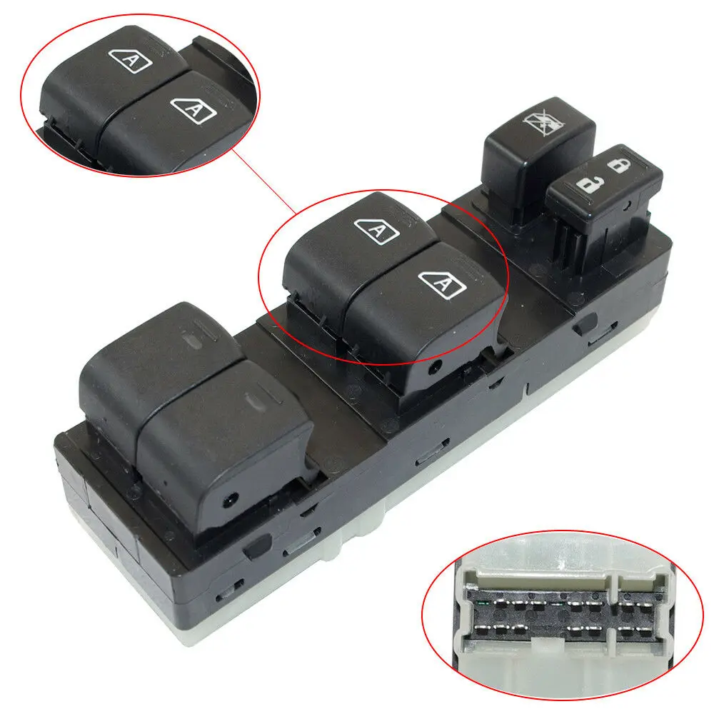 Front Left Driver Side Power Window Master Switch for 07-12 Nissan Altima Sedan Auto Down 25401ZN50C 
