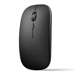 Sleek Wireless Rechargeable Mouse - Slim, Silent, and Portable (Black)
