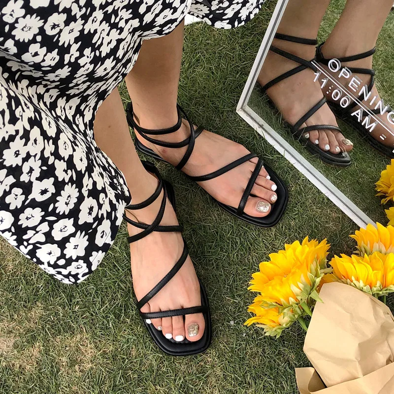 Sandali Estivi Gladiatore Da Donna Scarpe Da Spiaggia