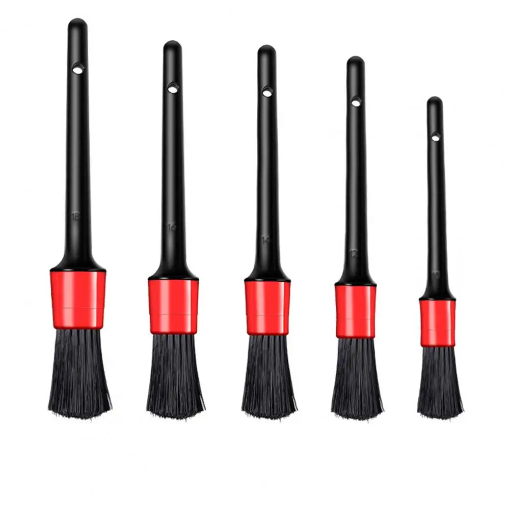 Gap Brush Versatile Car Detail Brush Set 5 Sizes Long Handle Soft Bristles Ideal for Vehicle Motorcycle Universal Gap Auto