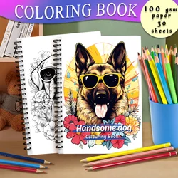 Women's Spiral Adult Coloring Book - 30 Sheets, Creative Gift for Birthdays & Holidays, 11.2 x 8.3 Inches (Yellow)