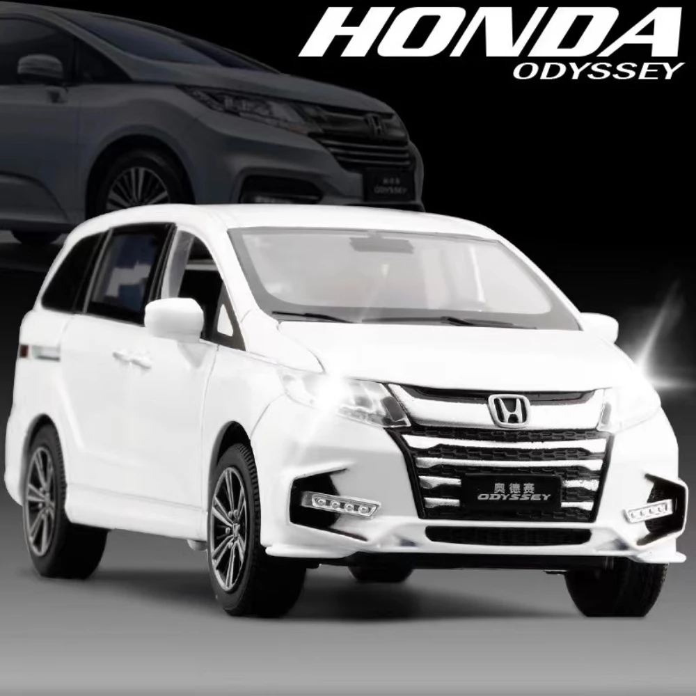 

1/32 весы Honda Odyssey GL8, модель автомобиля из сплава, игрушечные двери, могут быть открыты со звуком, модели автомобилей для детей, декоративные подарки