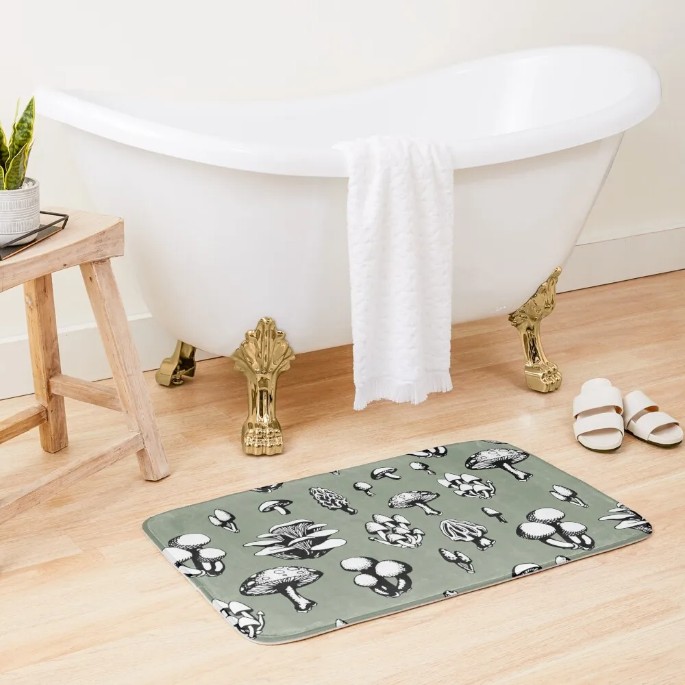 

Mushrooms Bath Mat Doormat For Entrance Door Anti-Skid Shower