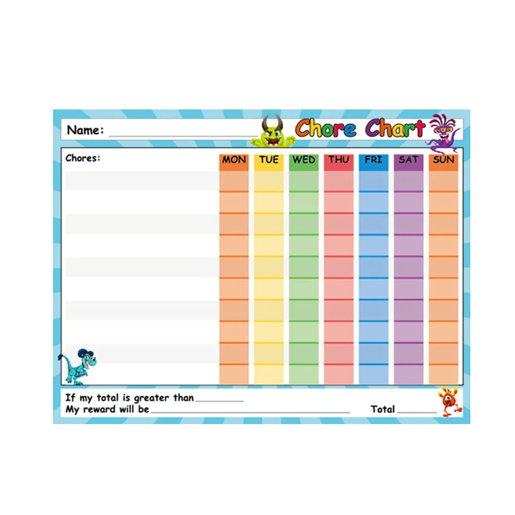 

Supvox Magnetic Stickers Chore Chart Dry Erase Reward Chart Responsibility Chart Self-Adhesive Potty Chart Home Classroom