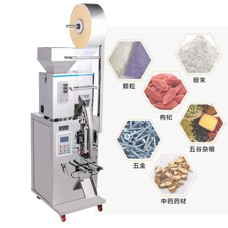 

Wholesale Price Fully Automatic Three Sided Sealing Packaging Machine Spice Powder Particle Hardware Weighing And Filling Machi