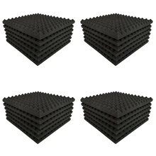 

36 Pack Pyramid Shape Soundproof Foam Sound Proof Padding Treatment Panel For Echo Bass Insulation