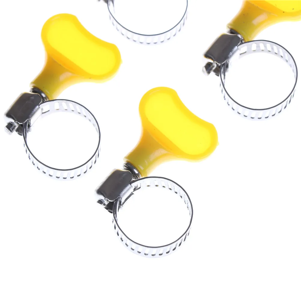 American Type Hose Clamps 10pcs with handle Stainless steel hose Hoop Pipe Clips