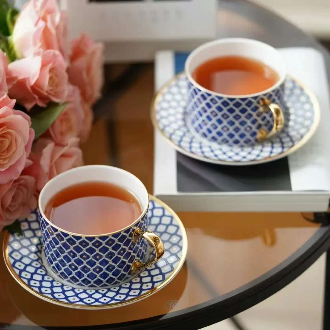 Coffee Cup Saucer Set Bone China Afternoon Tea Cup Exquisite