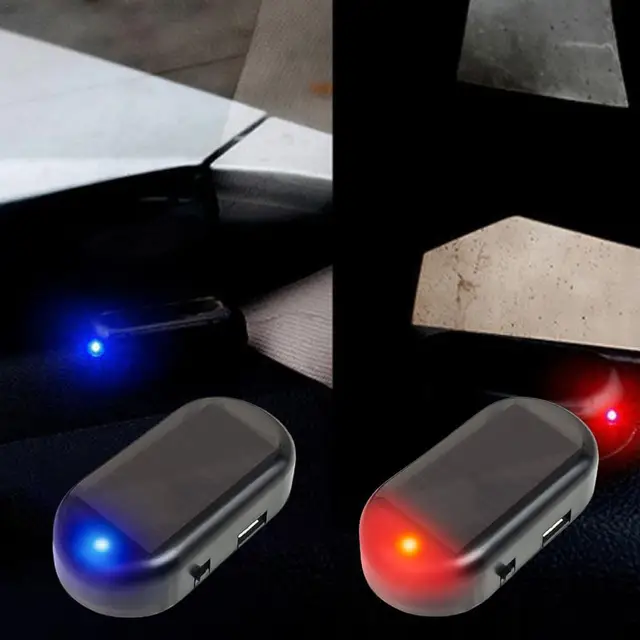 Système de sécurité universel à signal stroboscopique, flash iode, lumière LED, lampe d'alarme de voiture, simulation de l'énergie solaire, fausse mise en garde antivol 1