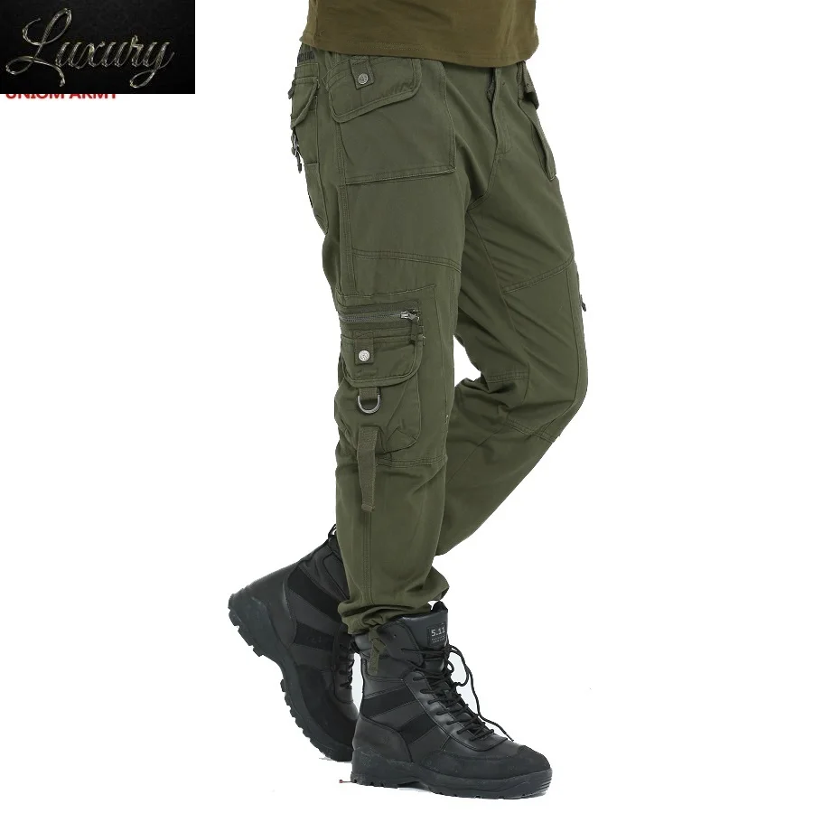 

Brand Clothing Men Baggy ARMY CARGO PANTS Military Style Tactical Pants Combat Pockets Outdoors Multi-pocket Work Trouser Male
