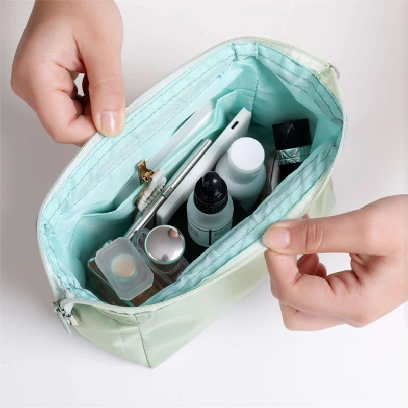 Women Zipper Cosmetic Bag Solid Color Female Makeup Bag Travel Toiletry Beauty Makeup Bags Organizer Bolsos De Maquillaje Travel 3