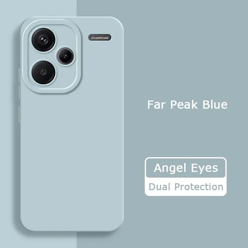 Luxury Angel Eyes Square Liquid Silicone Case - Premium Soft Cover