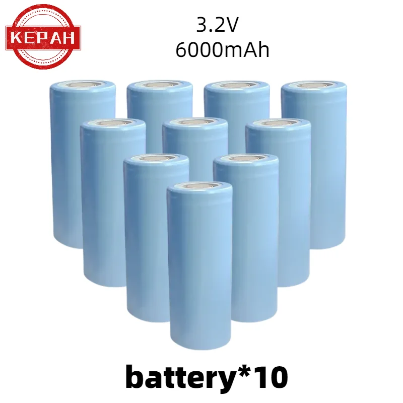 26650 Batteria Agli Ioni Di Litio 6000Mah, Alimentatore 3.2V Di Grande Capacità A Testa Piatta, Adatto Per Batterie Originali Per Torcia Esterna