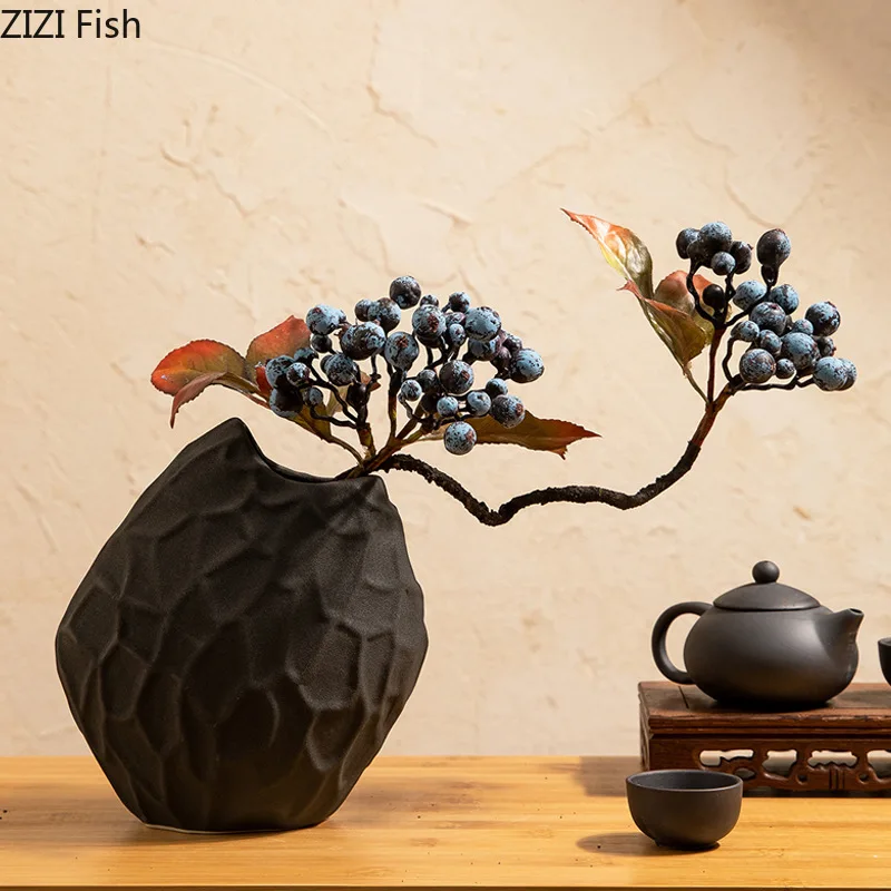 Desktop Ceramic Vase Jarrones Decorativos Moderno Chinese Art And Crafts  Porcelain Flower Bottle Wedding Home Decor Accessories - AliExpress
