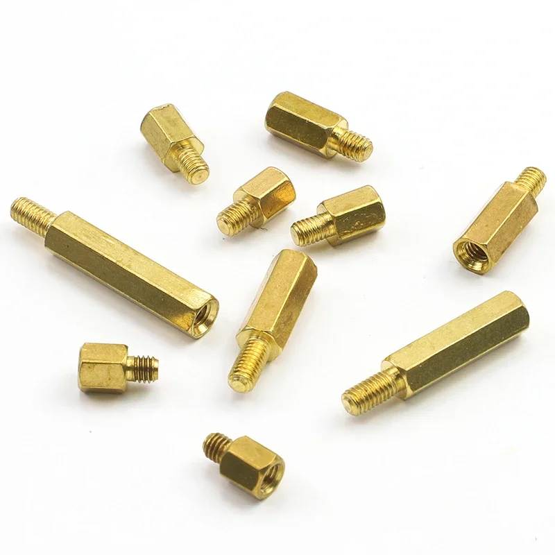 JUIDINTO 5/10/20pcs Hex Brass Standoff Spacer Screw Thread 6mm M3 Male to Female Standoff Pillar PCB Computer Motherboard Spacer