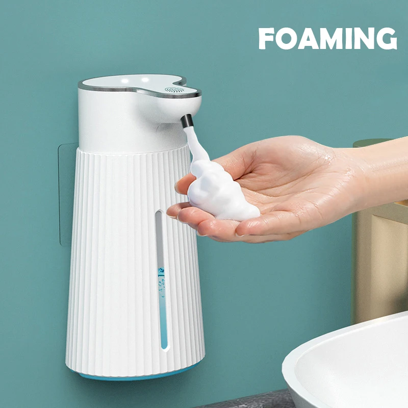 Touchless Automatic Soap Dispenser USB-C Charging Wall-Mounted Smart Foam Gel Machine Hand Washer Sanitizer 400ML For Bathroom