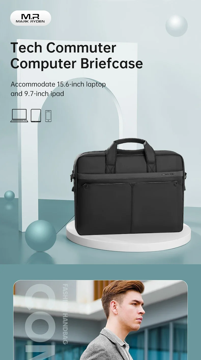 Mark Ryden 14 15.6 inch Laptop Bag Business Briefcase 2-way Water Repellent Laptop HandBag