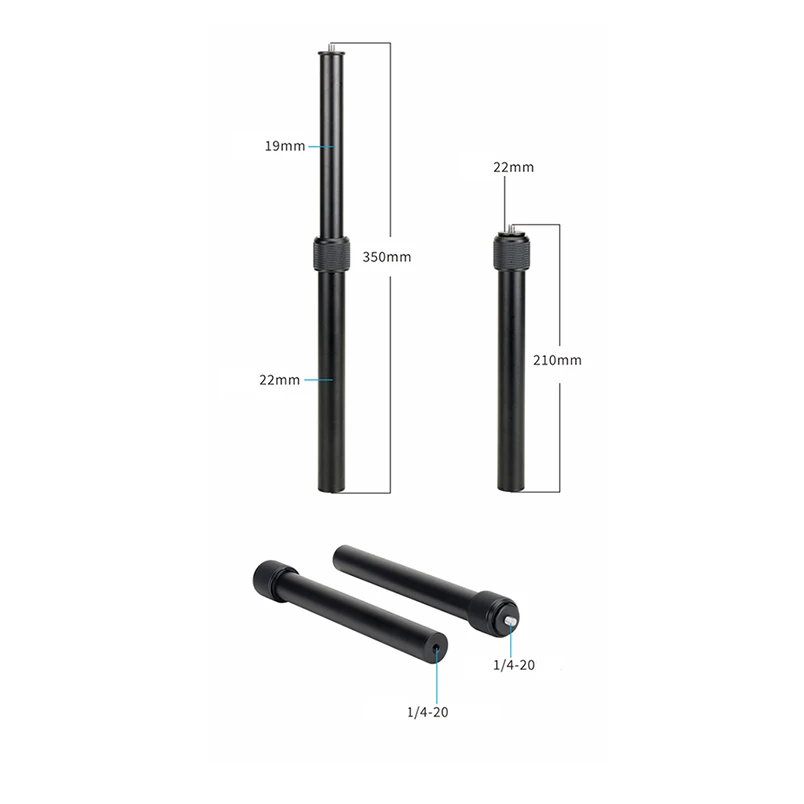 Trépied monopode extension 2 sections 350mm pour gimbal caméra