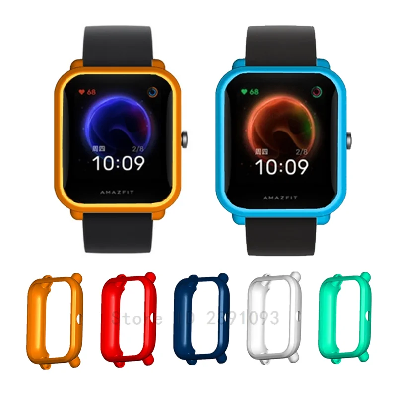 TPU Protective Case Bumper For Xiaomi Amazfit Bip U / Bip Smart Watch Cover  Edge Frame Shell For Amazfit BipU Protector Frame
