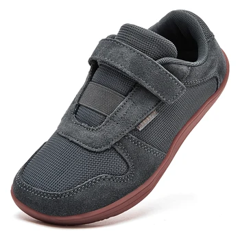 HOBIBEAR Scarpe da bambino a punta larga a piedi nudi Scarpe da ginnastica minimaliste con gancio piccolo/grande/bambino Scarpe leggere in rete di pelle artificiale 1