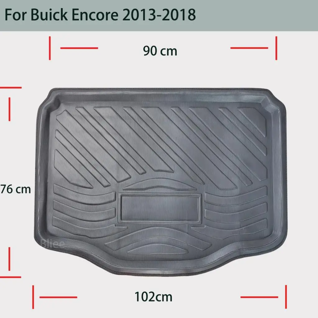 For Buick Encore 2013 2014 2015 2016 2017 2018 Car Rear Boot Cargo Liner Tailored Trunk Mat Floor Tray Carpet Protection 3D EVA