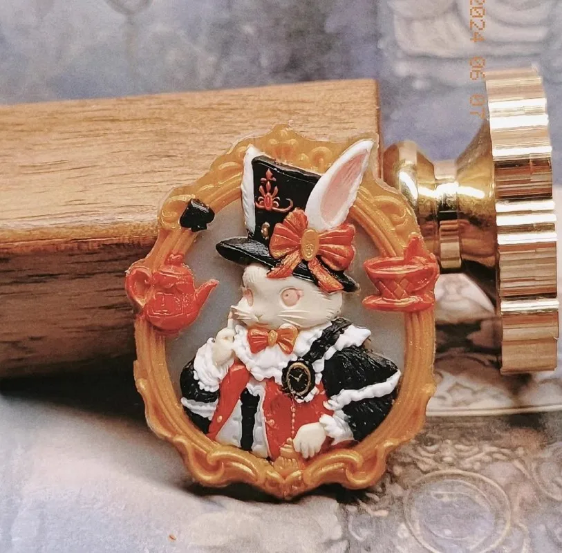 Bunny Fire Seal Stamp Copper Head Special-Shaped 3d Relief Wax Seal Stamp Brass Head Envelope Toy Laser Embossing